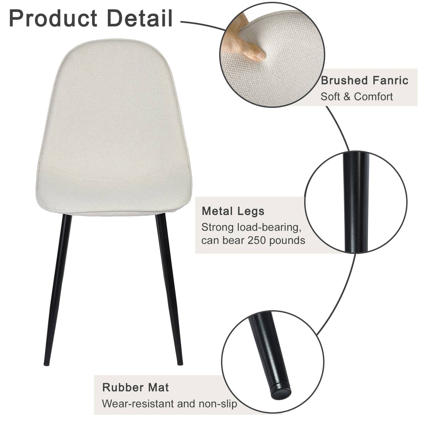 5-Piece Dining Set-63" Wave-Edge Wal Table and Chair Options