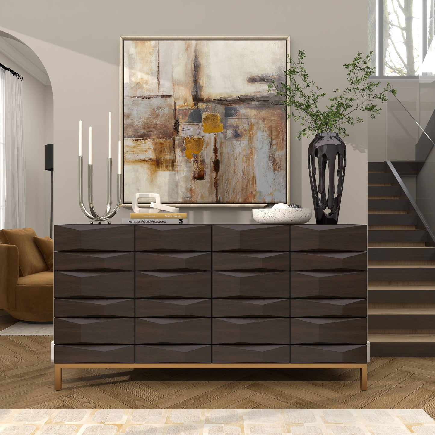 Modern White Marble Sculpture