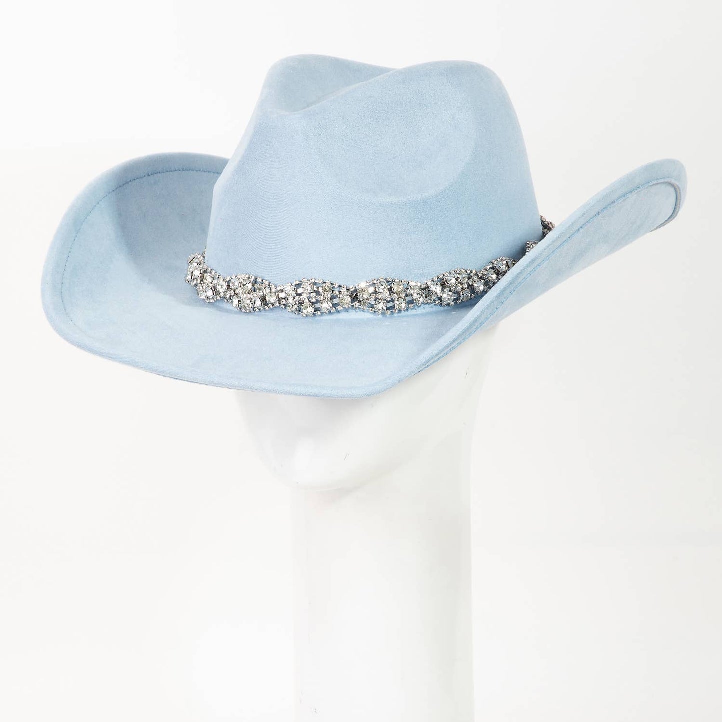 Rhinestone Chain Strap Cowboy Hat