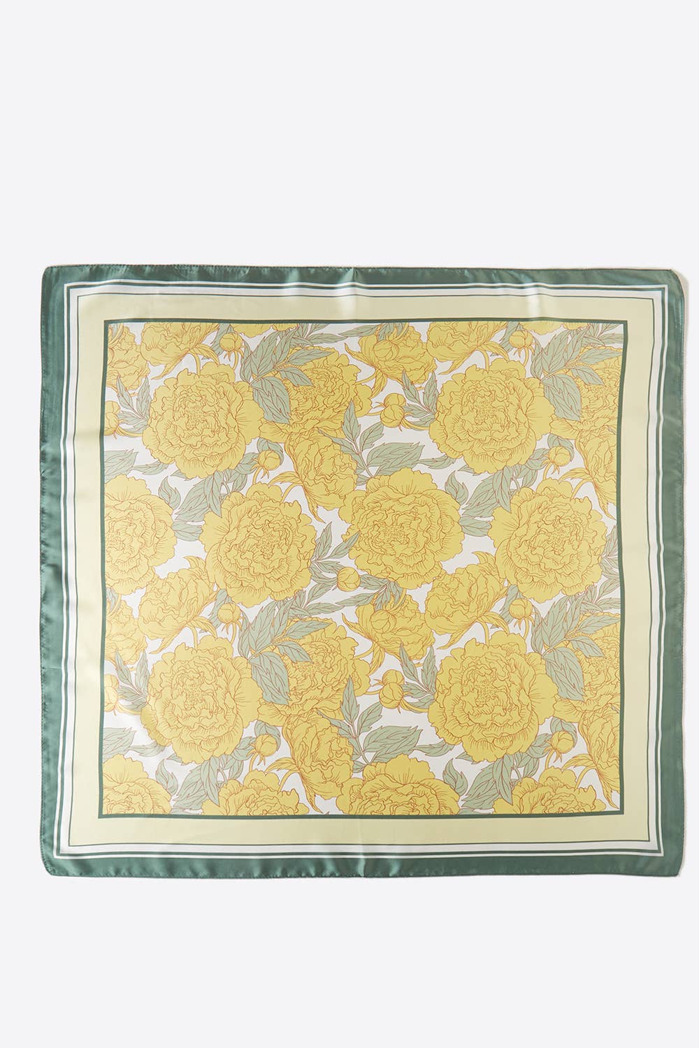 Multi Floral Rose Bandana Scarf