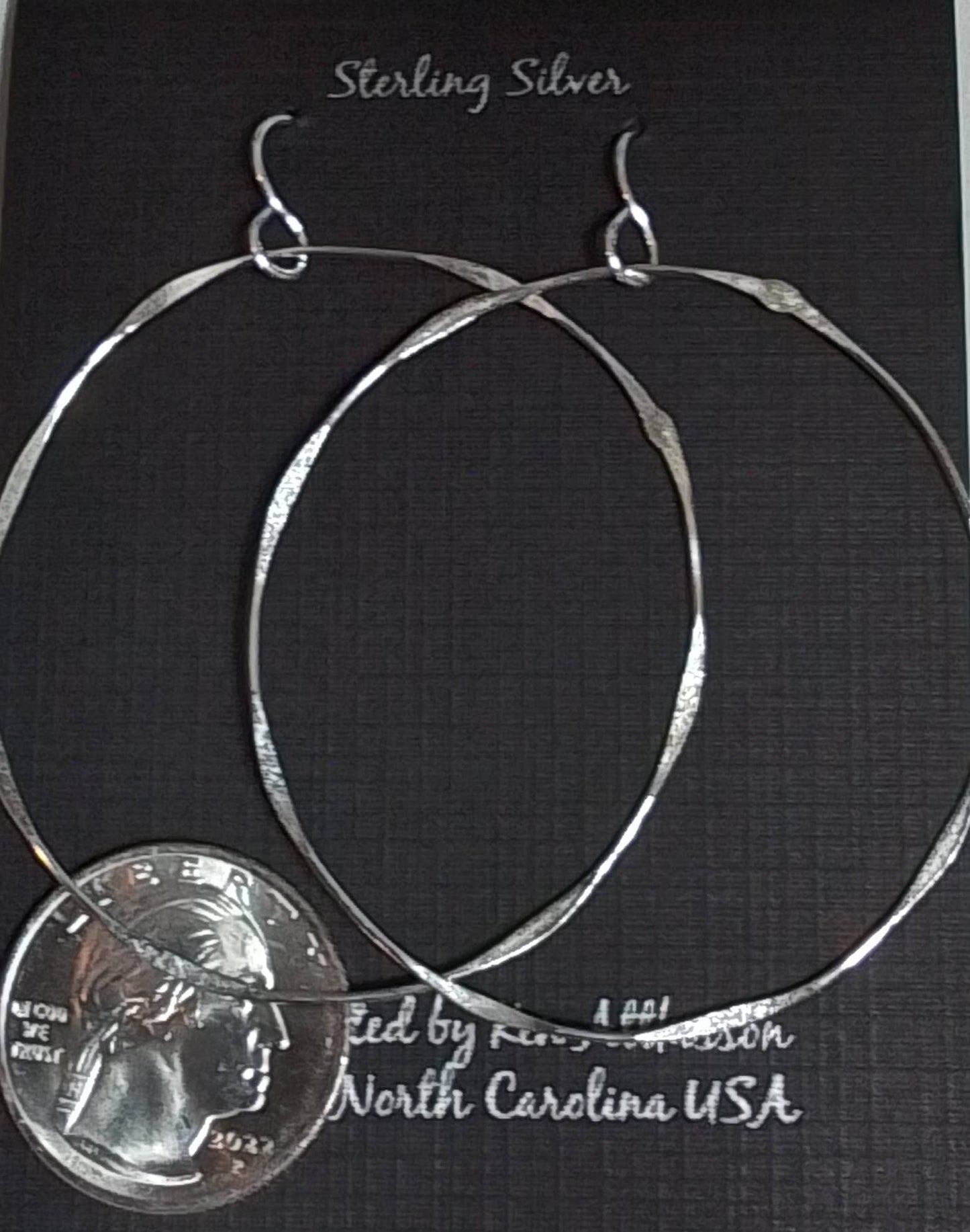 Sterling Silver Earrings Giant Circles