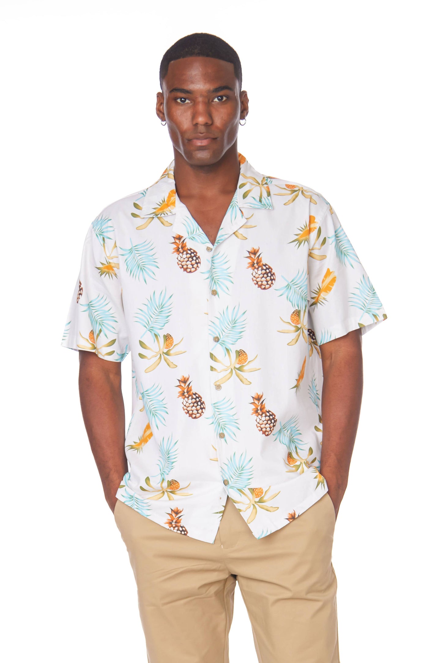 Men's Printed Woven Fun Print Short Sleeve Cotton Shirt