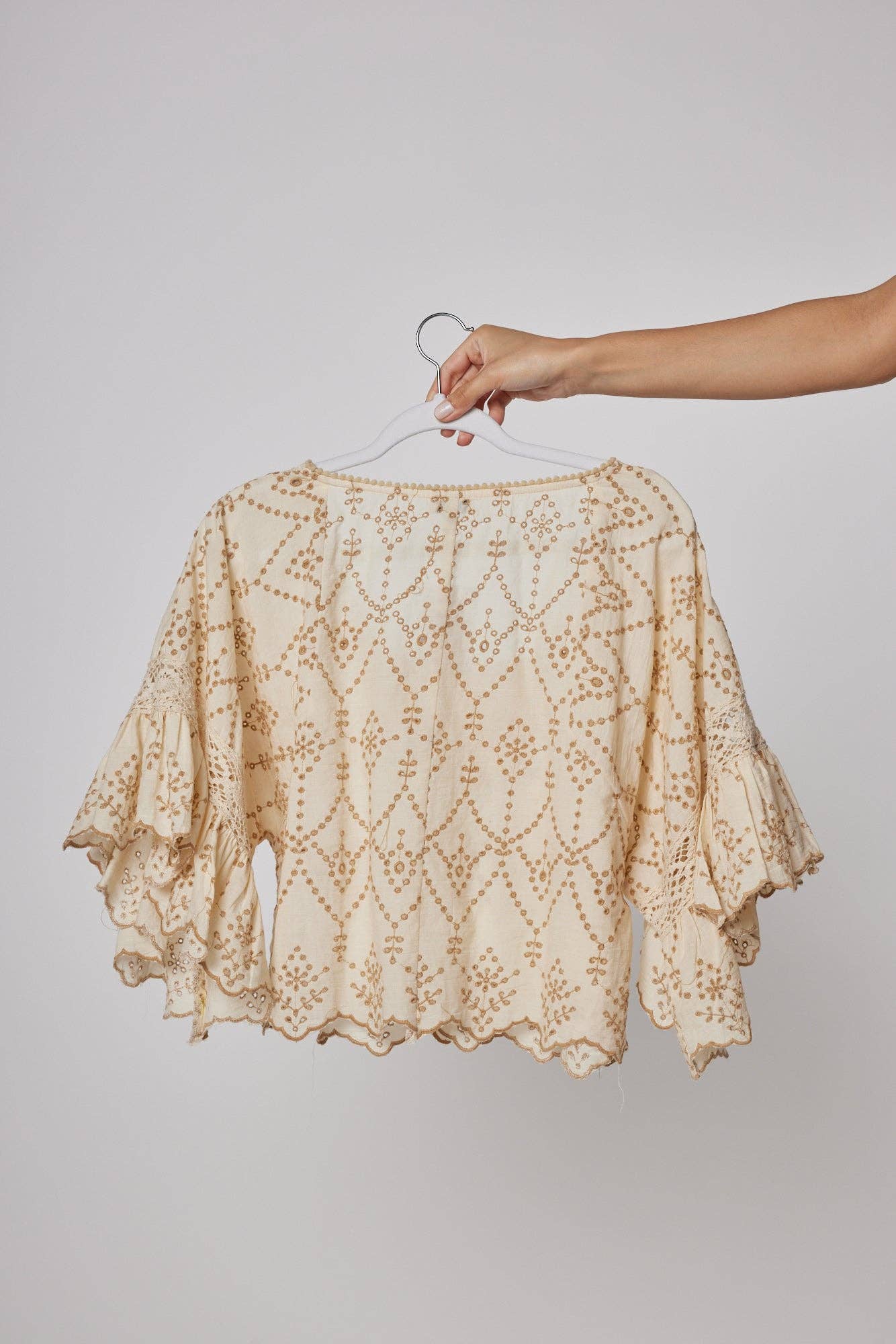 Sandra Embroidered Eyelet Blouse Spring
