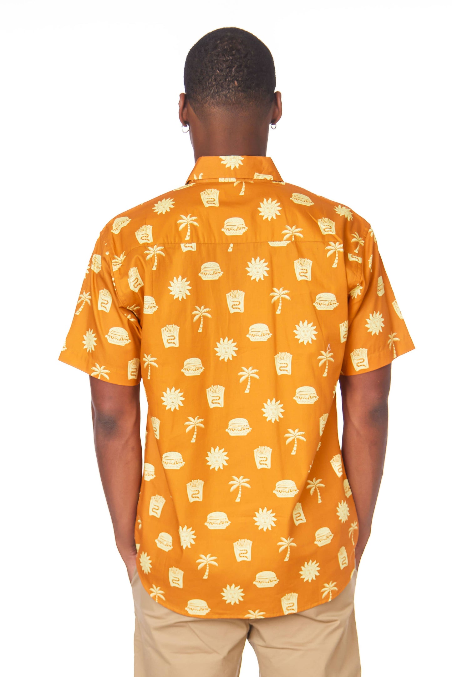 Men's Printed Woven Fun Print Short Sleeve Cotton Shirt