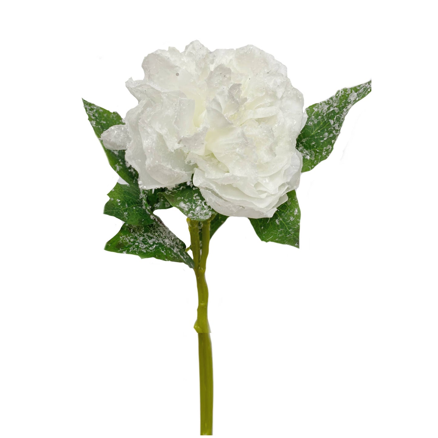 14" Snowy peony bloom-White Christmas Winter Wedding Flower