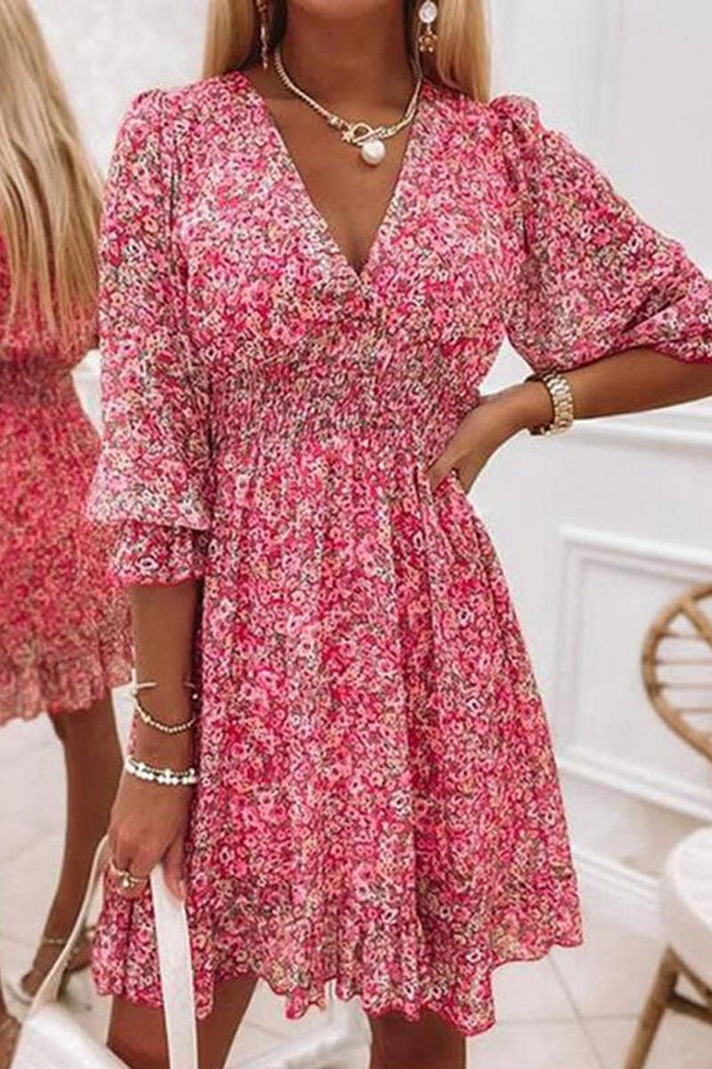 PinkBOHO Floral Dress