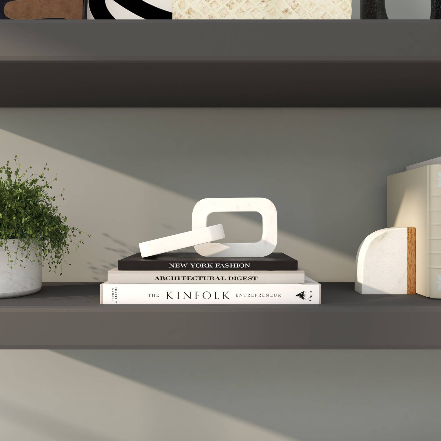Modern White Marble Sculpture