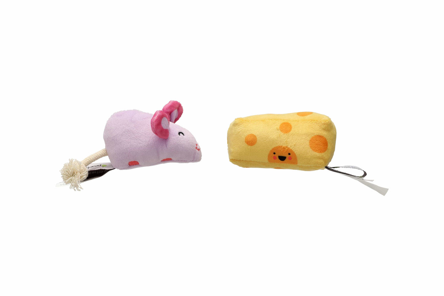 Mouse & Cheese Cat Toys, Set of 2