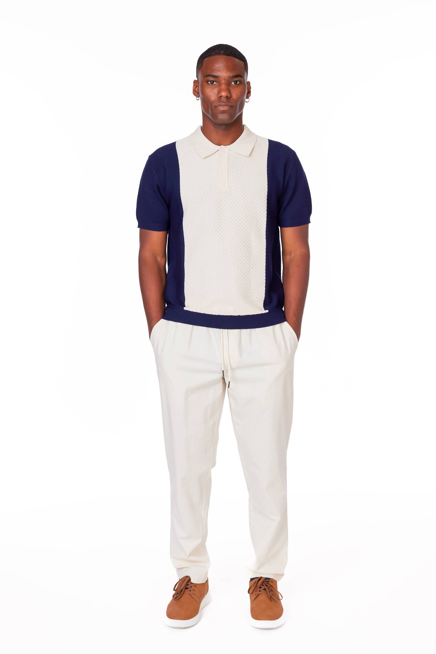 Men's Textured Polo Shirt