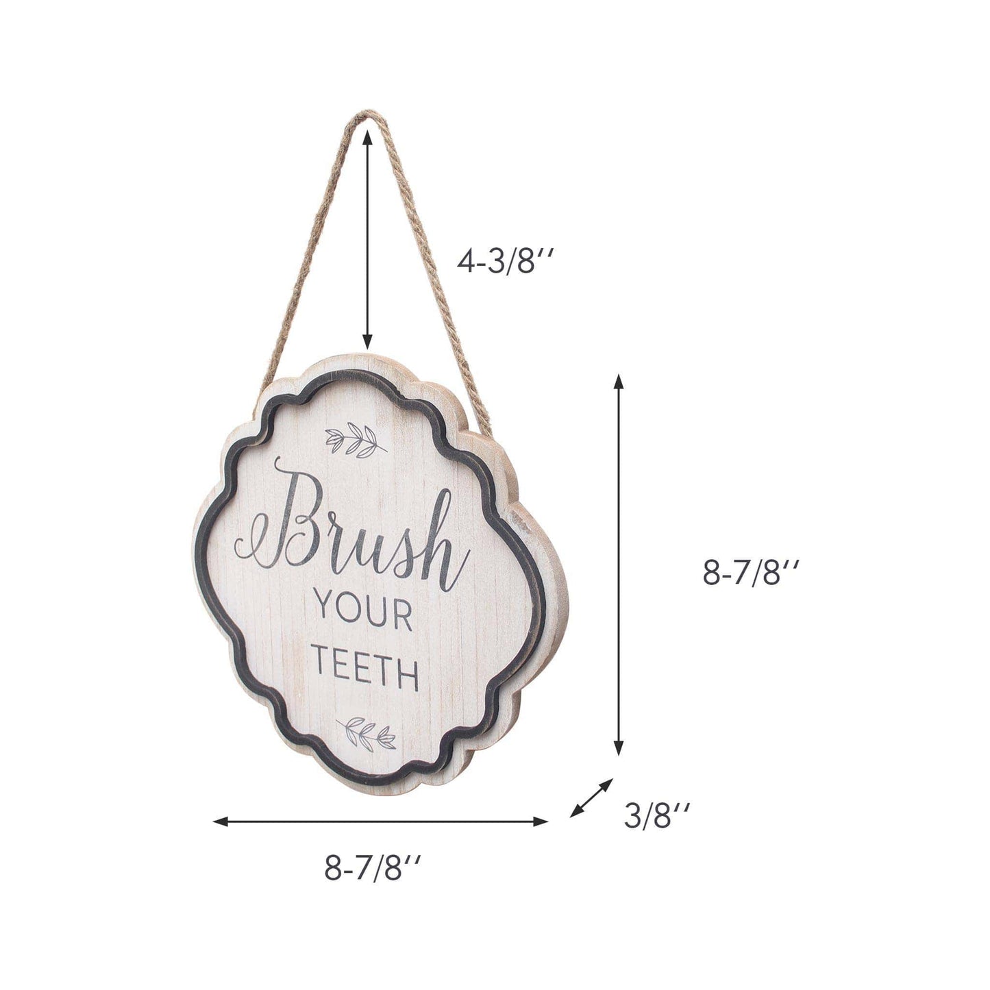 Vintage Bathroom Rules Sign-Brush Your Teeth