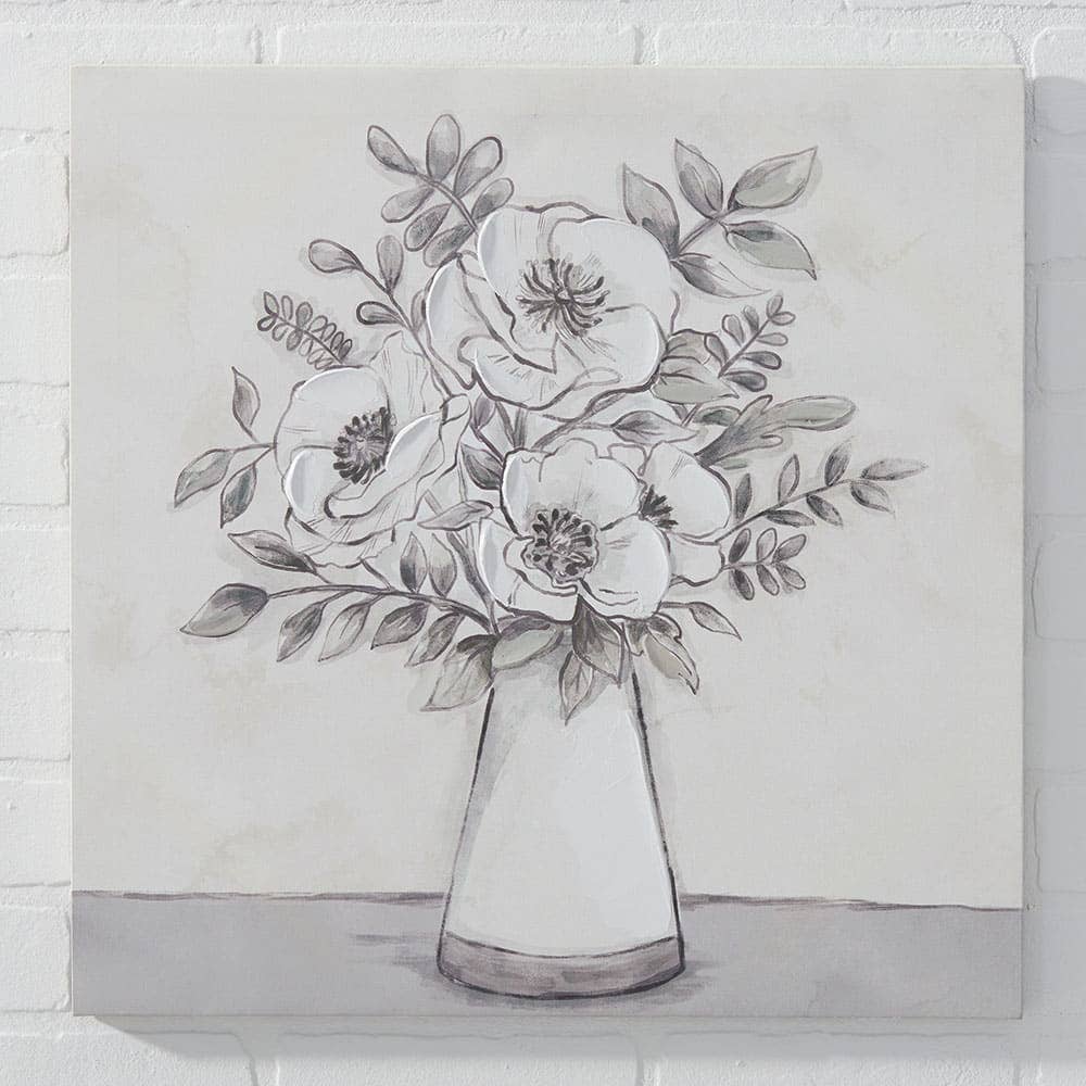 Shadows Floral Canvas Print
