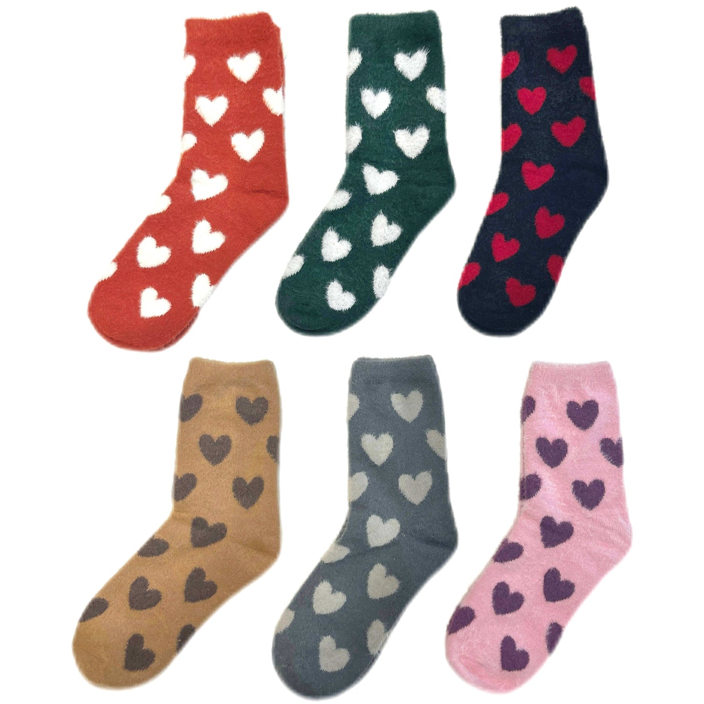 Furry Heart Winter Socks Acrylic Wool Chritsmas