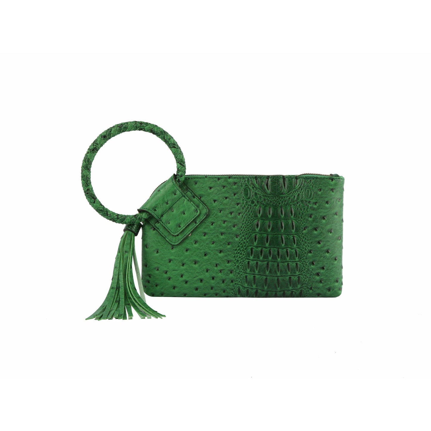 HF  Tassel Accented Embossed Wristlet Clutch  JYV-0374