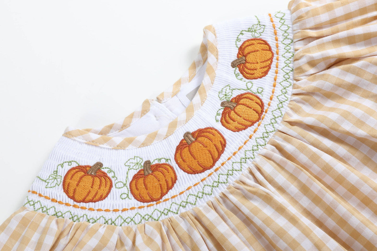 Light Brown Gingham Pumpkin Dress