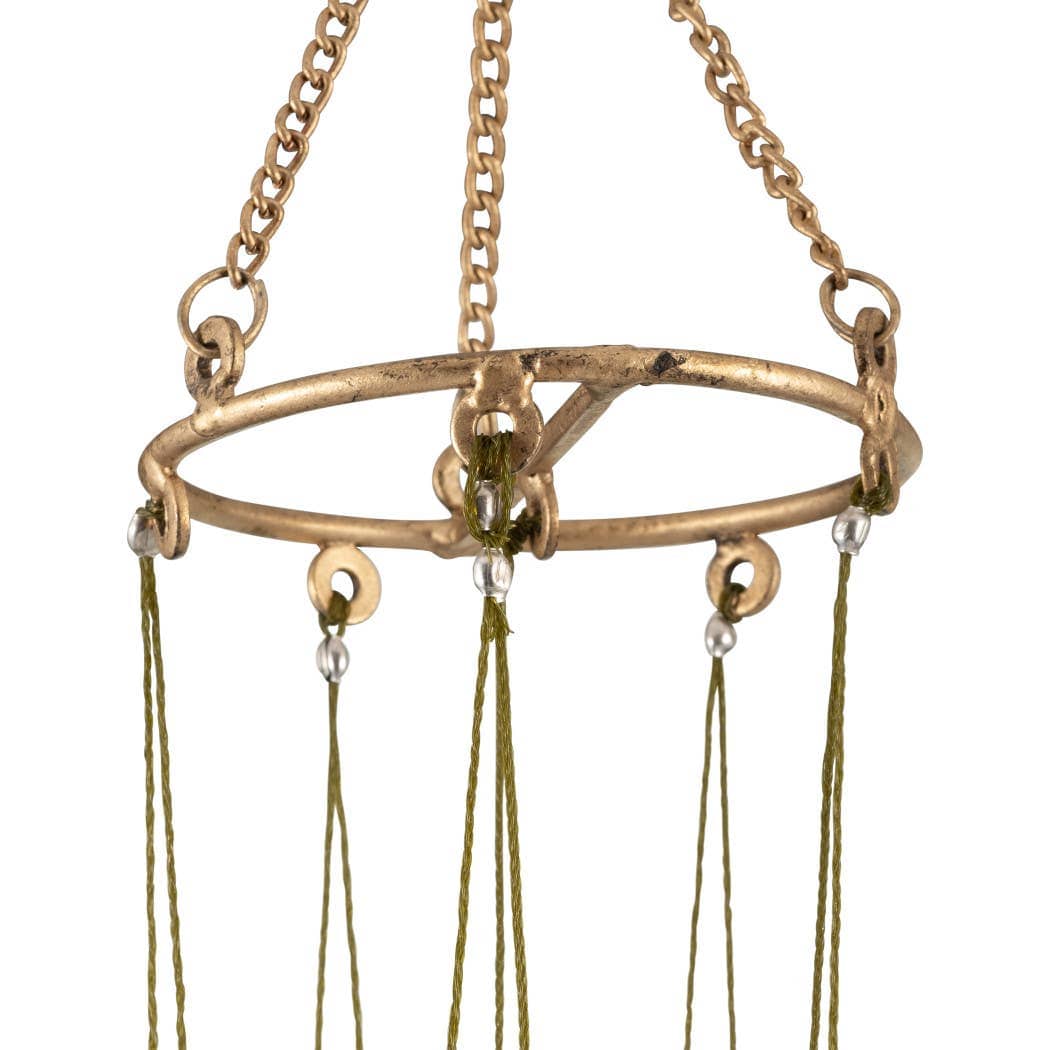 Metal Five-Pipes Hanging Wind Chime Bells - Gold, 43 in.