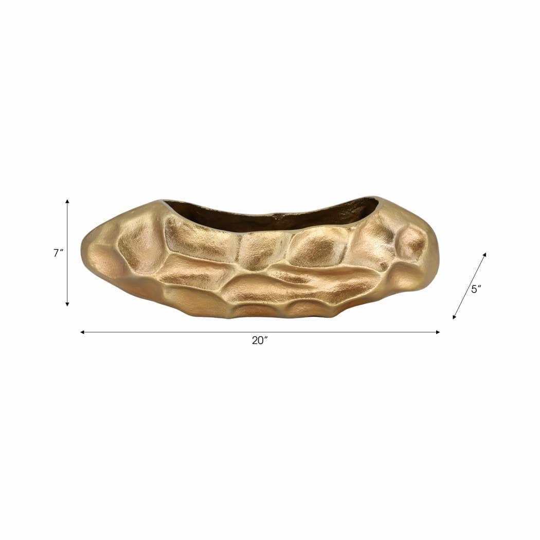 Decorative Bowl - Bronze Metal Cartwright Hammered, 20 in.