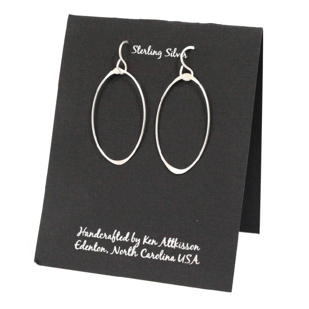 Sterling Silver Earrings Medium Ovals