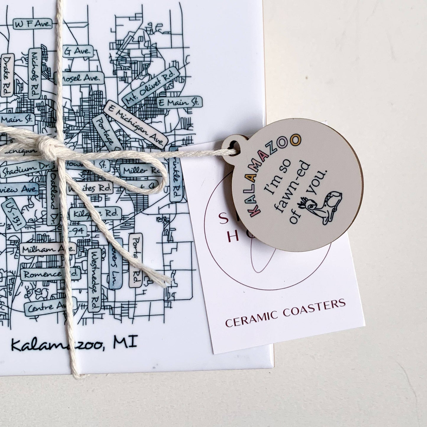 Street Names Map Coasters -