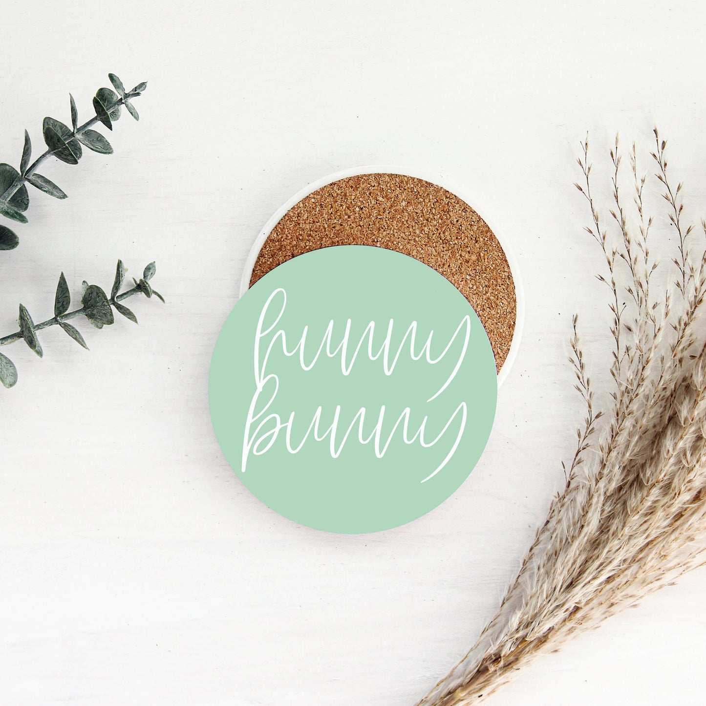 Easter Tabletop Decorations, Spring Coaster Gift Set Ceramic