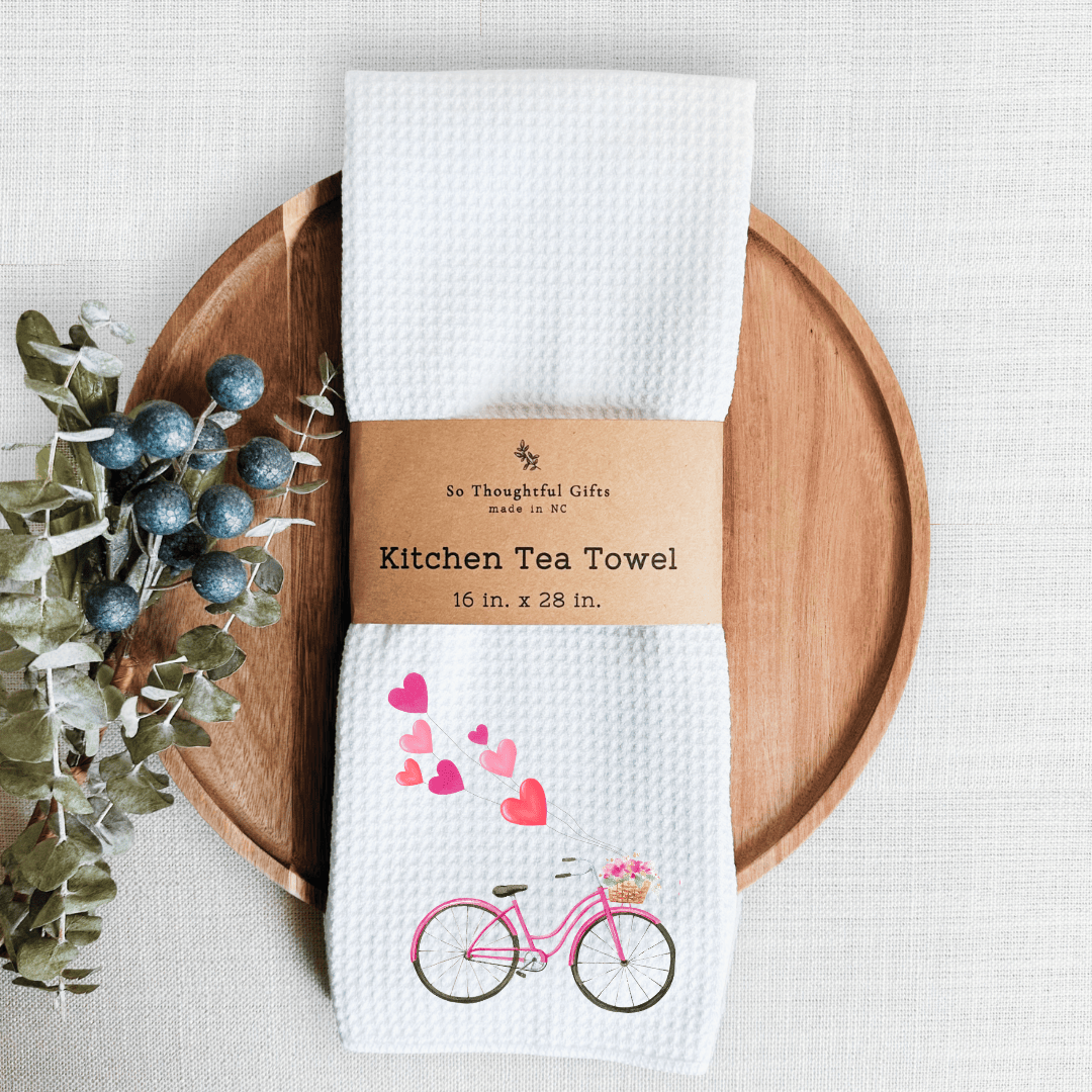 Valentine Dish Towel - Bike | Kitchen Towel