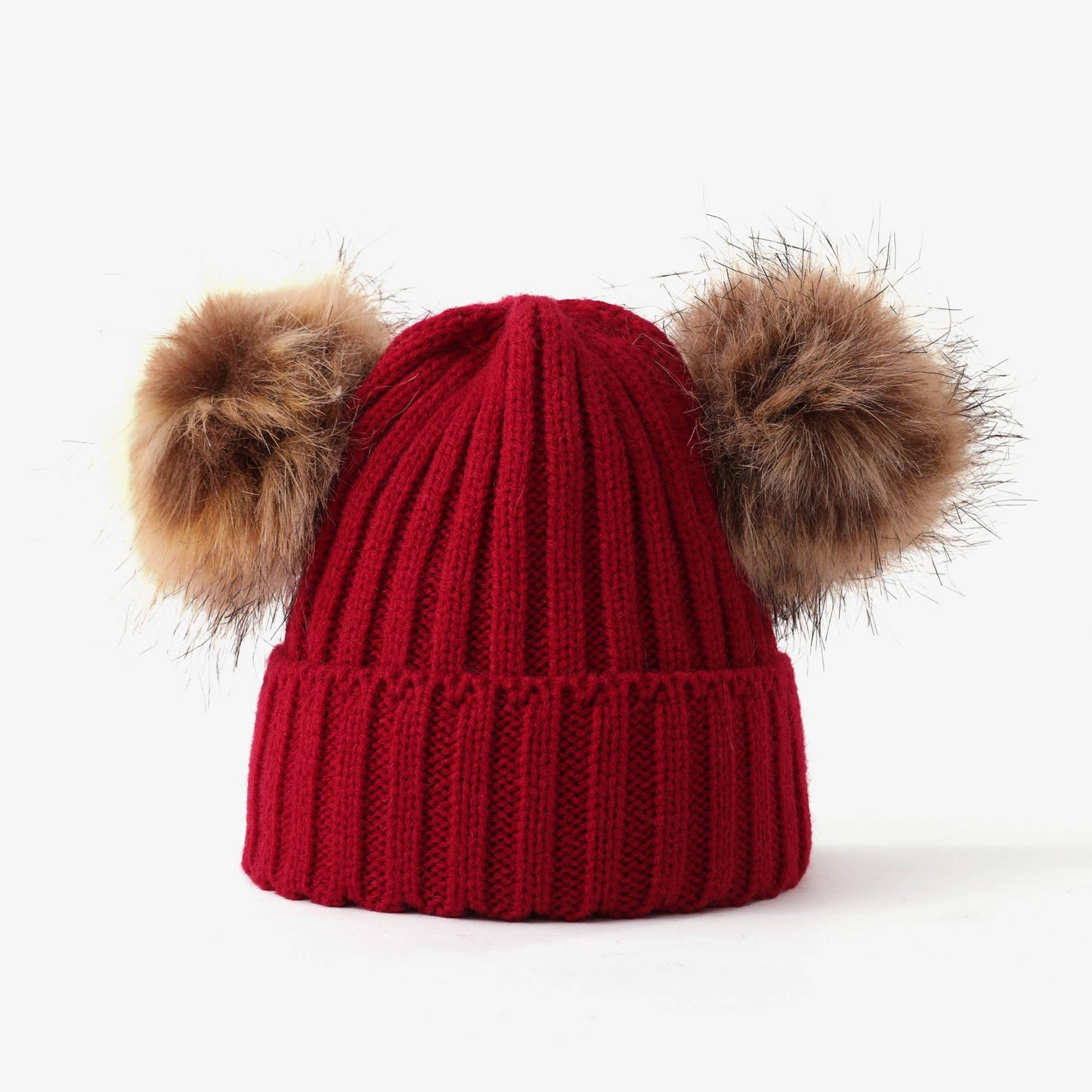 Baby / Toddler Solid Pompon Kintted Beanie Hat