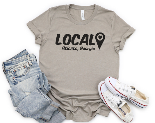 Sip and Shop Map Pin Tee