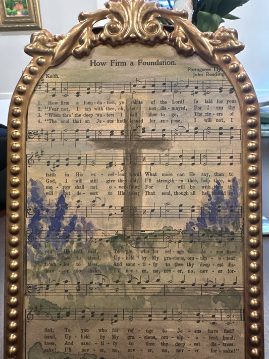 6x8 Framed-gold arch- Hymn