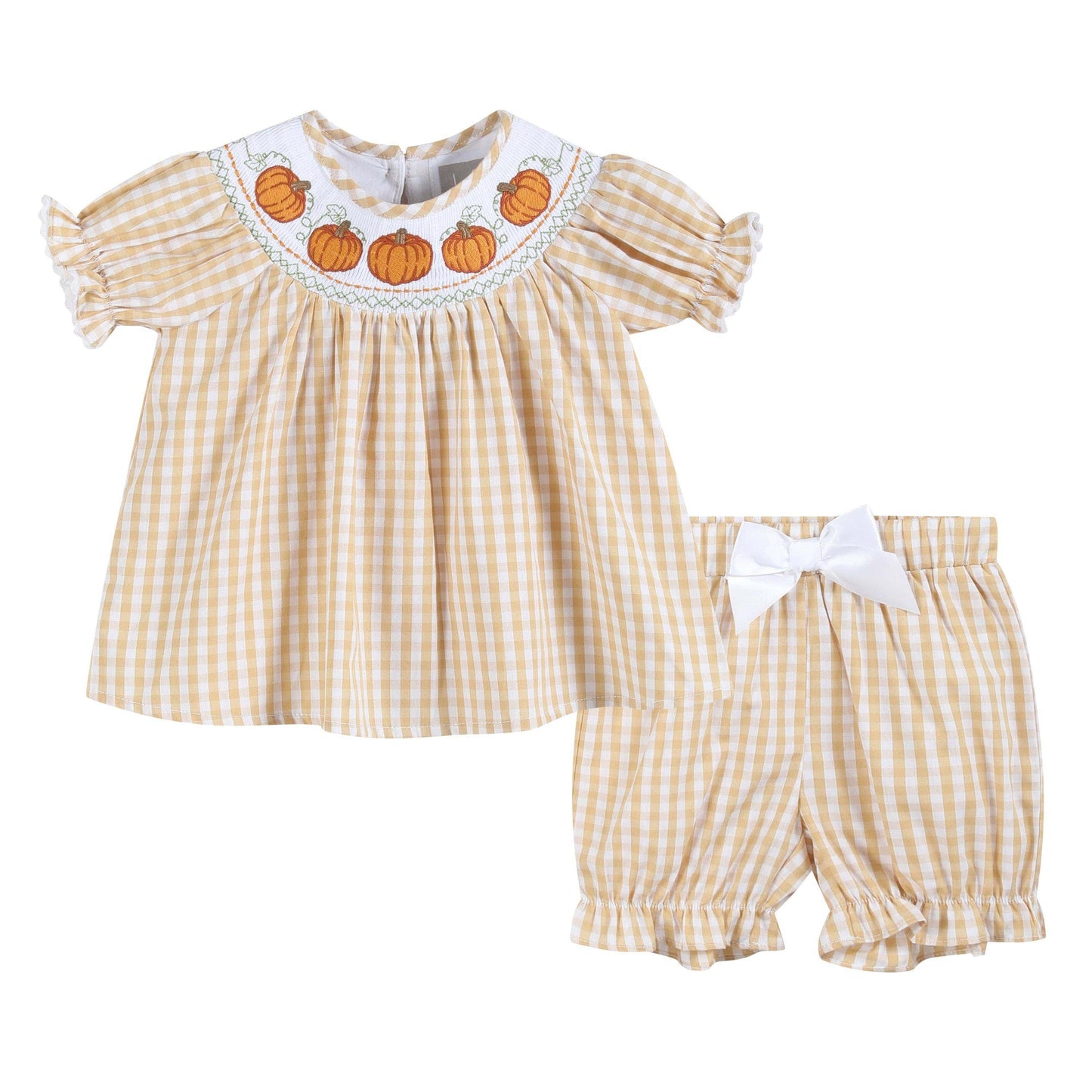 Light Brown Gingham Pumpkin Dress