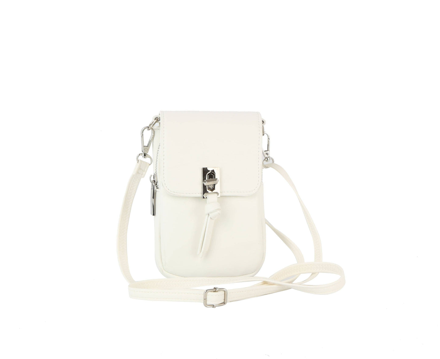 Metal closure phone crossbody