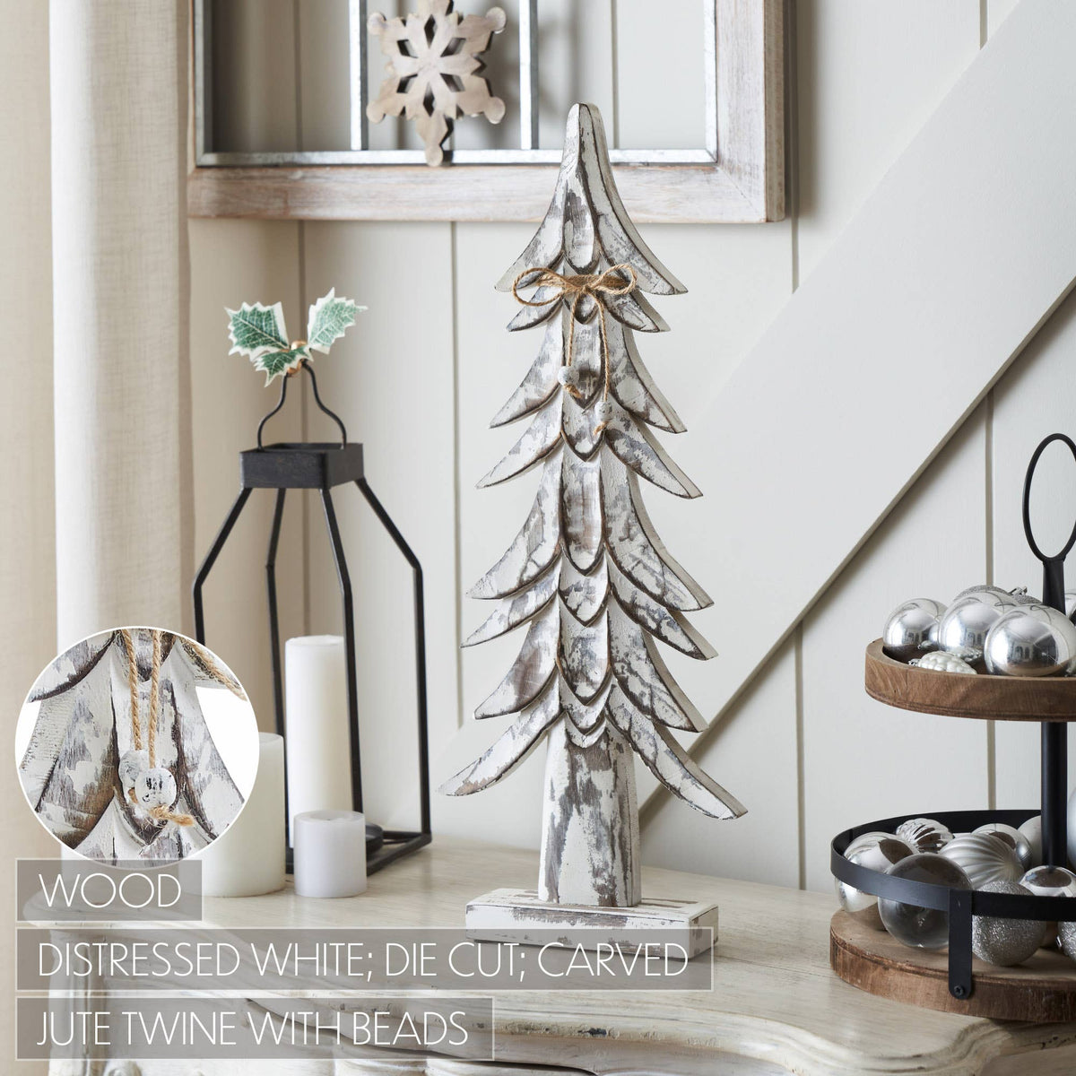 Destressed Tree Distressed Wood Tree 21x8.5x2 – Sip and Shop Cafe