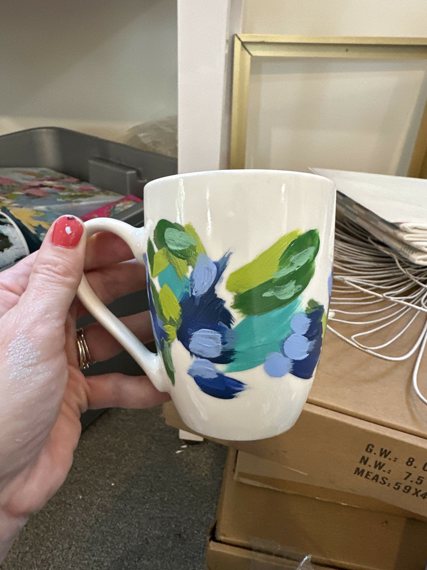 Pierce Paints hand painted coffee