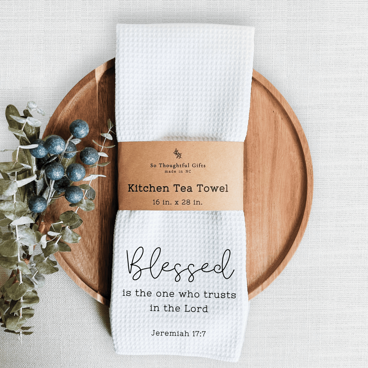 Scripture Dish Towel - Jeremiah 17:7 | Kitchen Towel