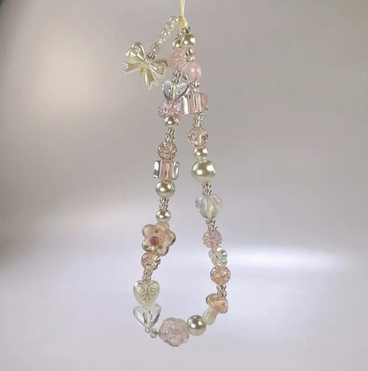 2 Glass Beaded Phone Tethers