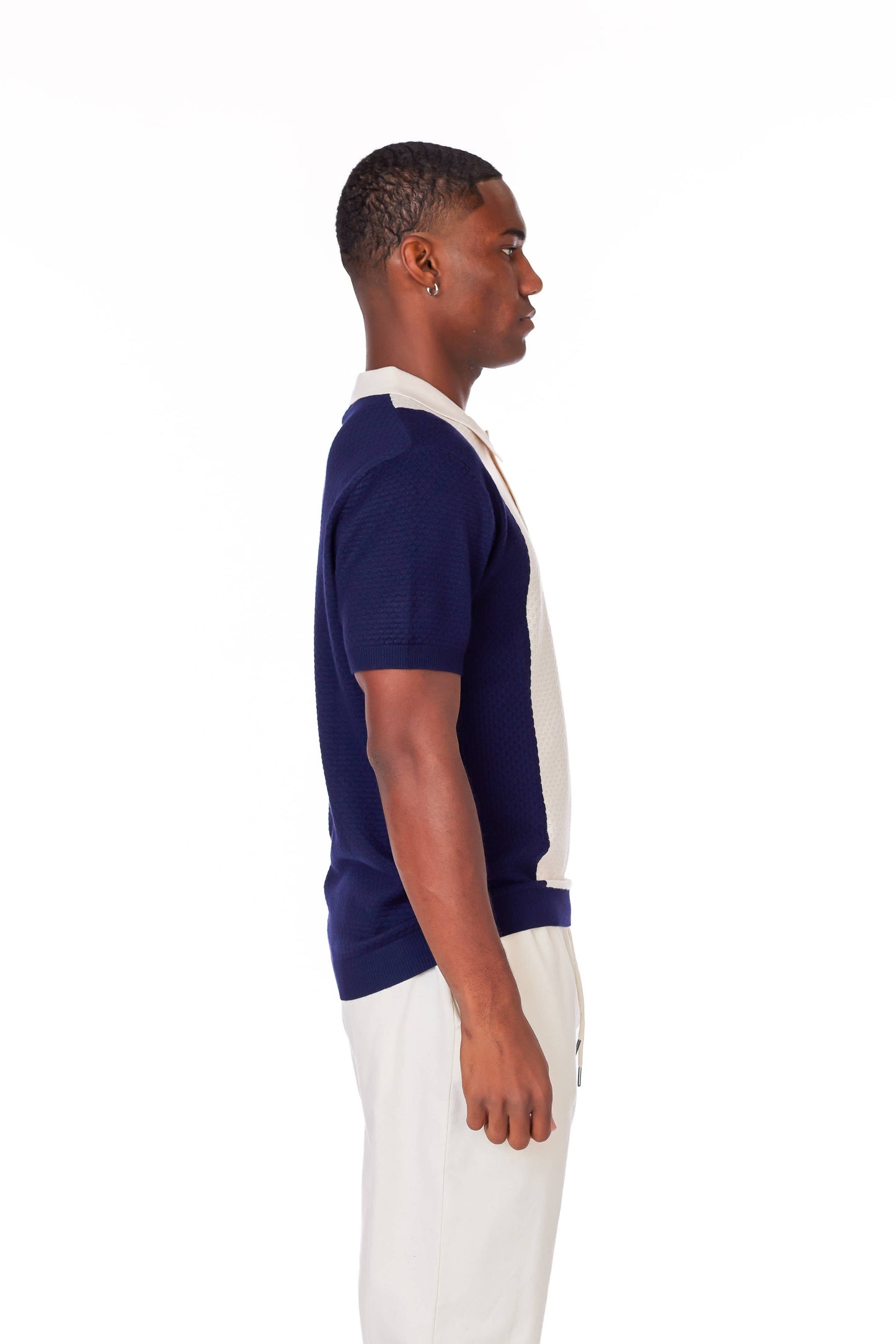 Men's Textured Polo Shirt