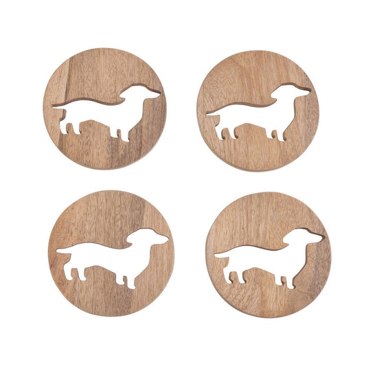 Set of Four Dachshund Coasters - Dog Lover