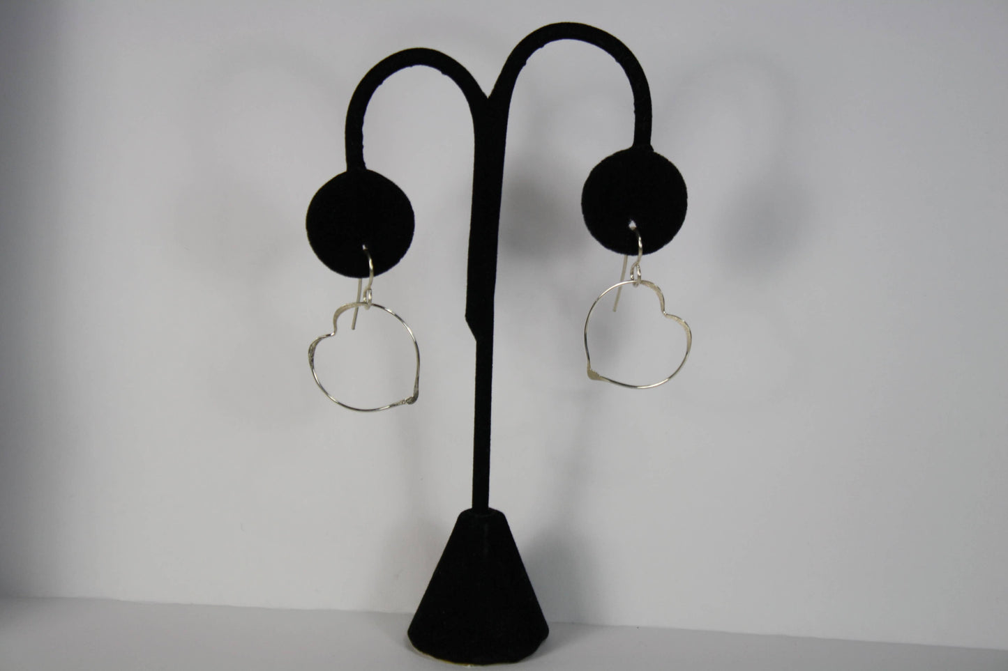 Sterling Silver Earrings Large Heart
