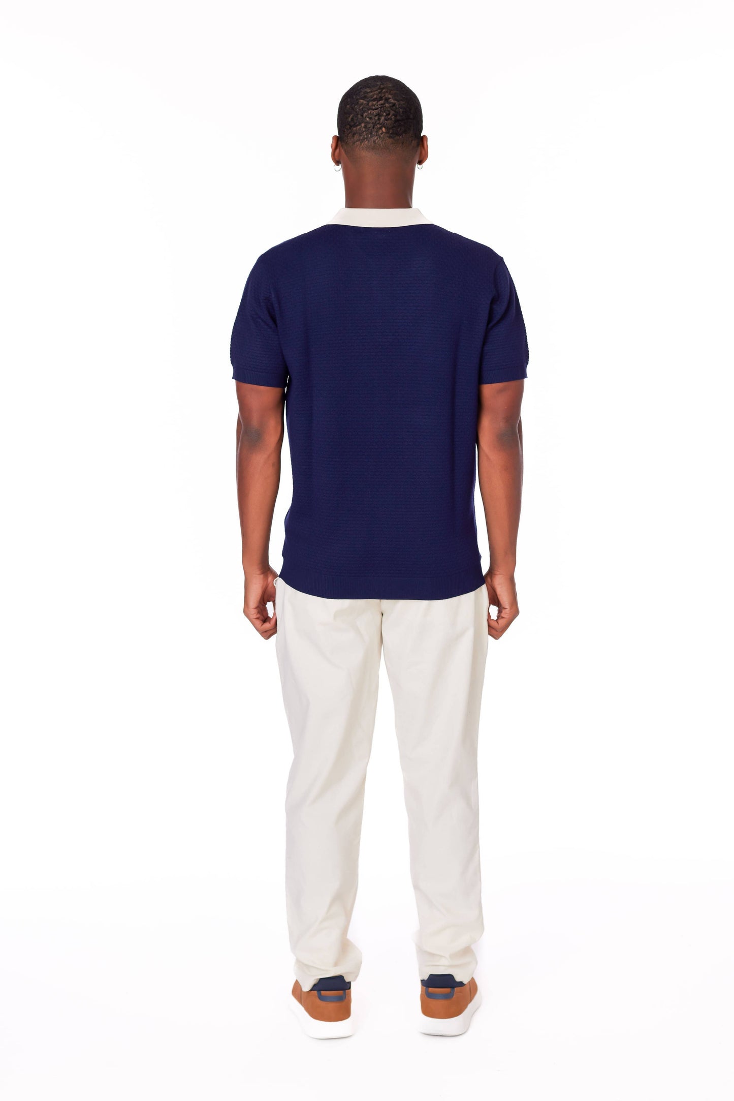 Men's Textured Polo Shirt