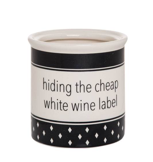 Cheap Wine Label White Wine Crock