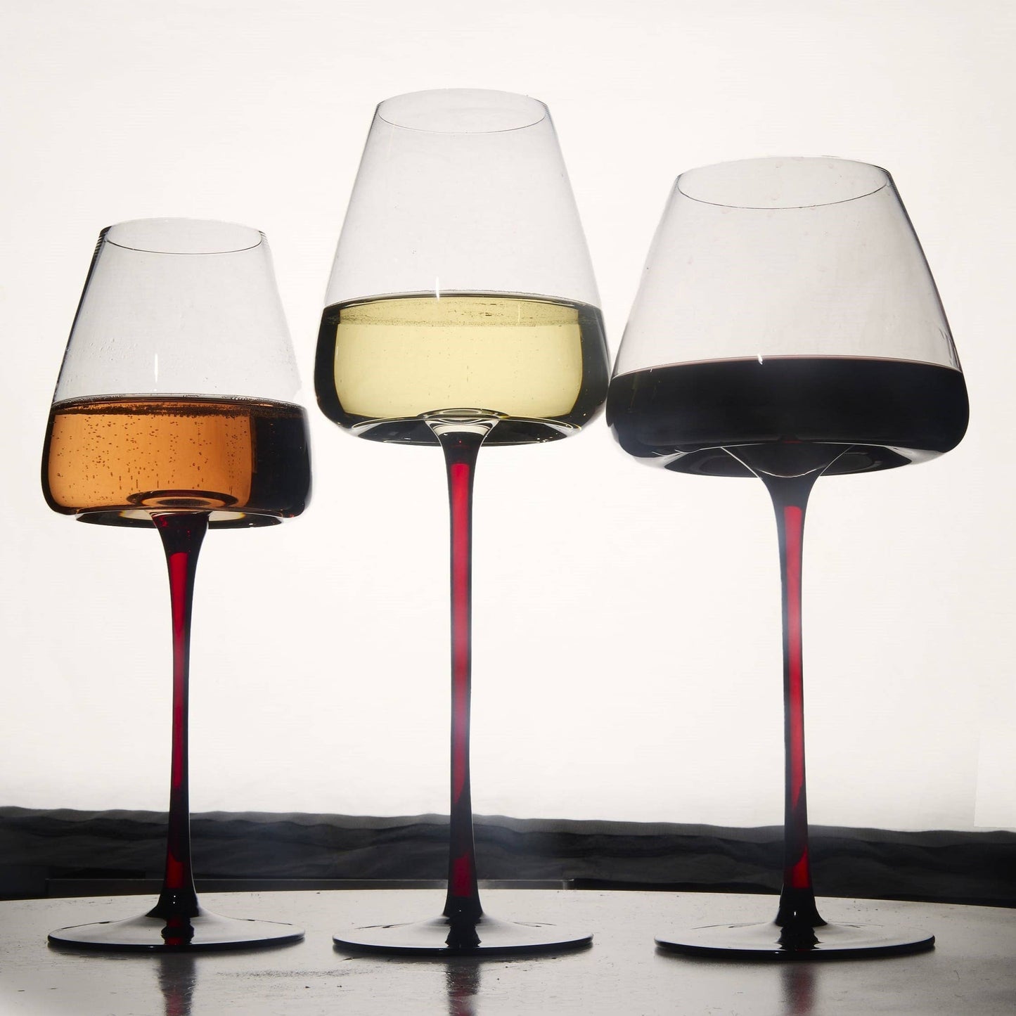 Extra Large Concave Wine Glasses - 24oz (1pc) 4 Set