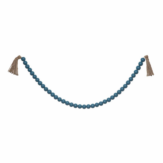 VIP Wood 42 in. Blue Beaded Garland