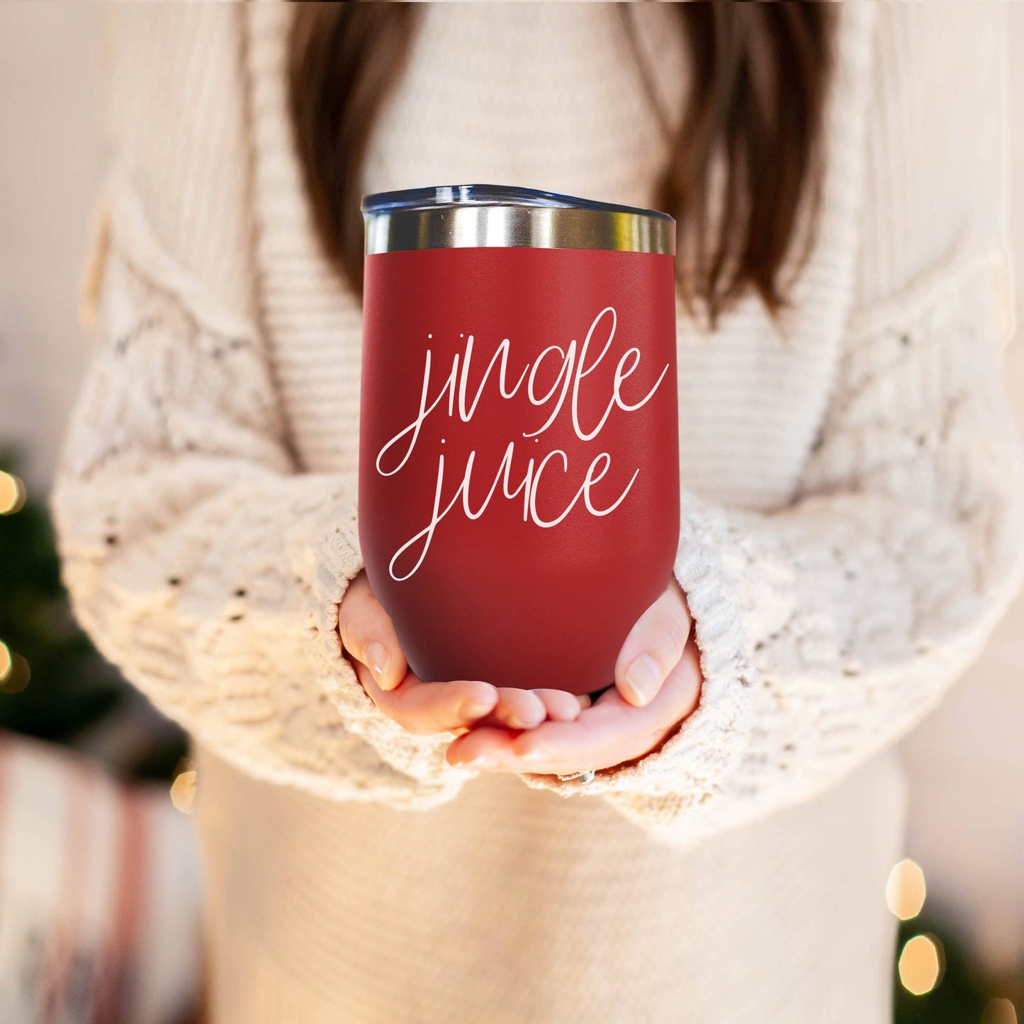 Jingle Juice Red Holiday Tumblers w Lid