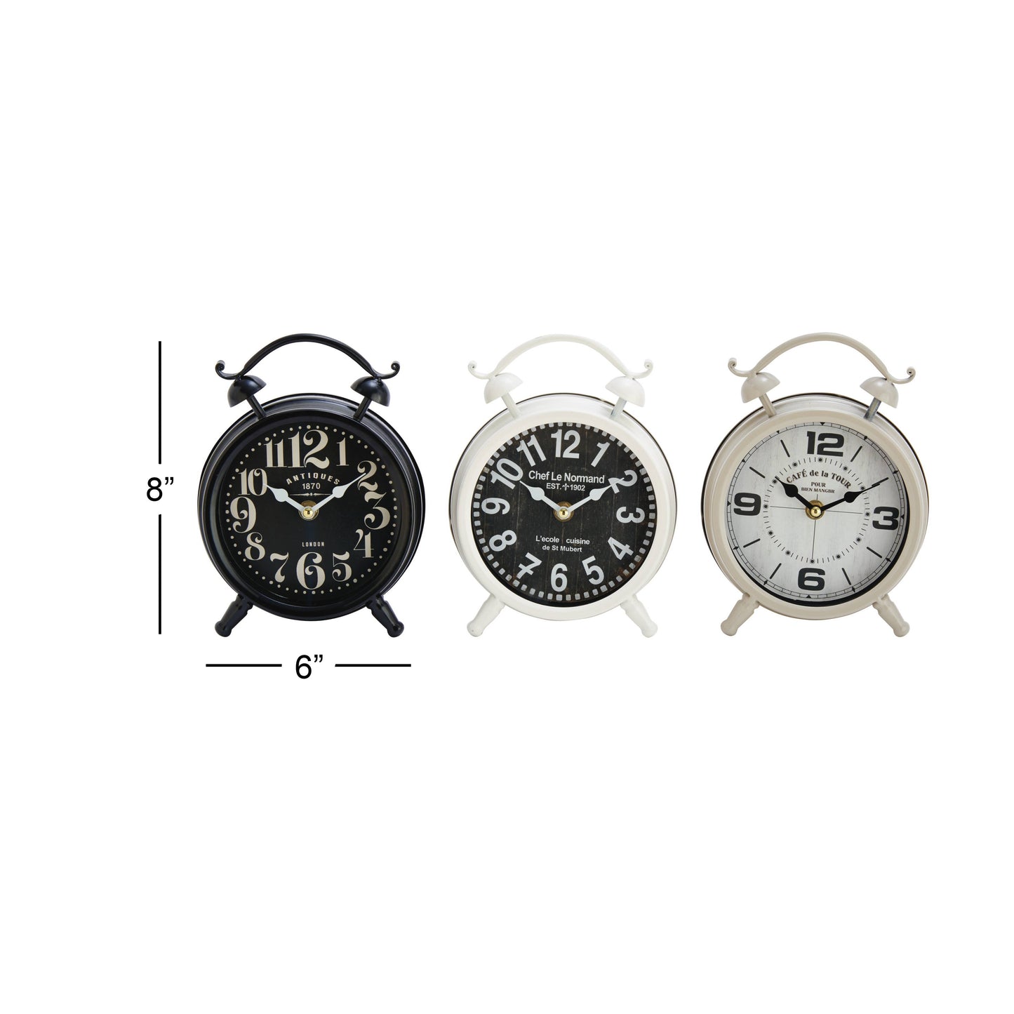 Vintage White Metal Clock