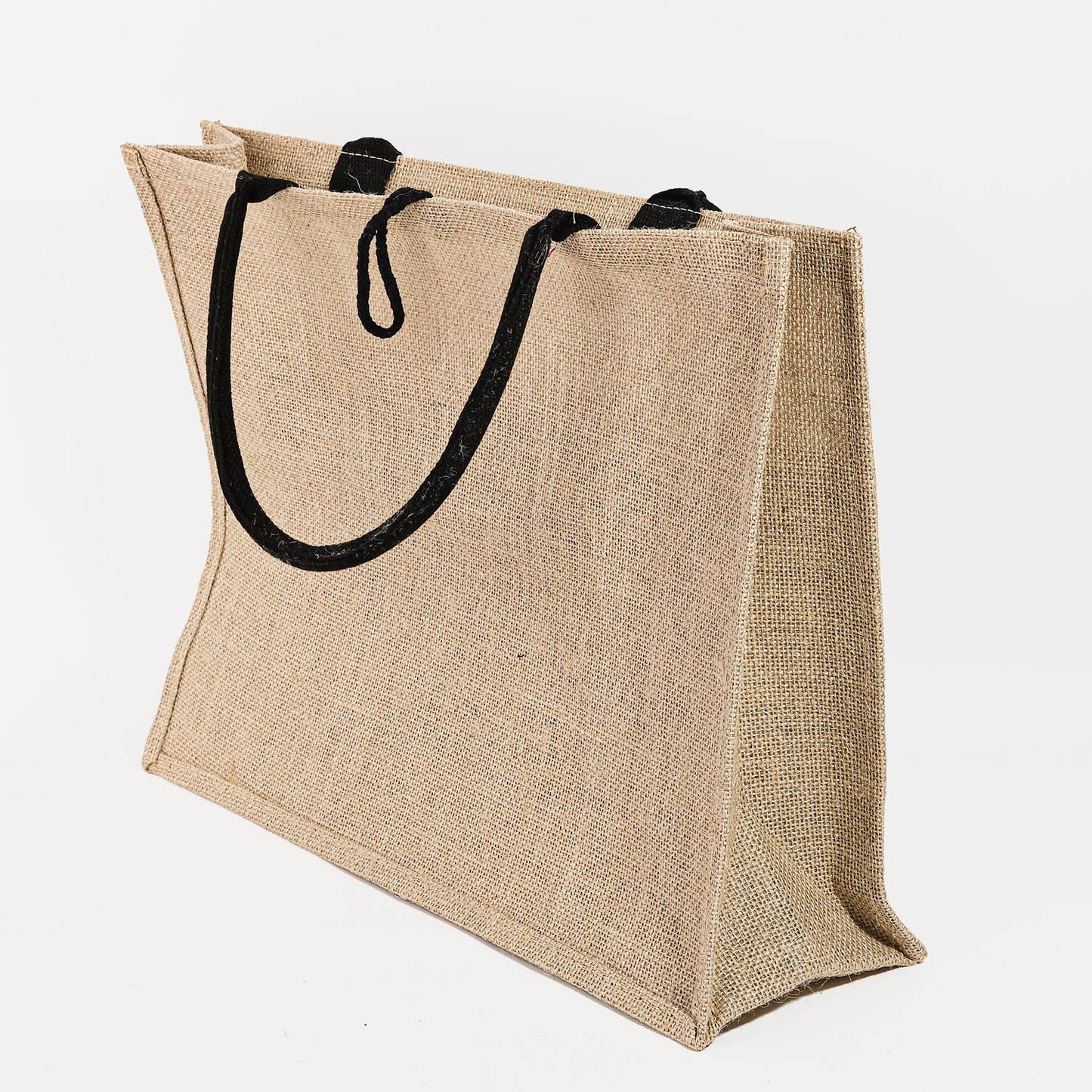 Hello Weekend Burlap Tote Bag - Standard Width