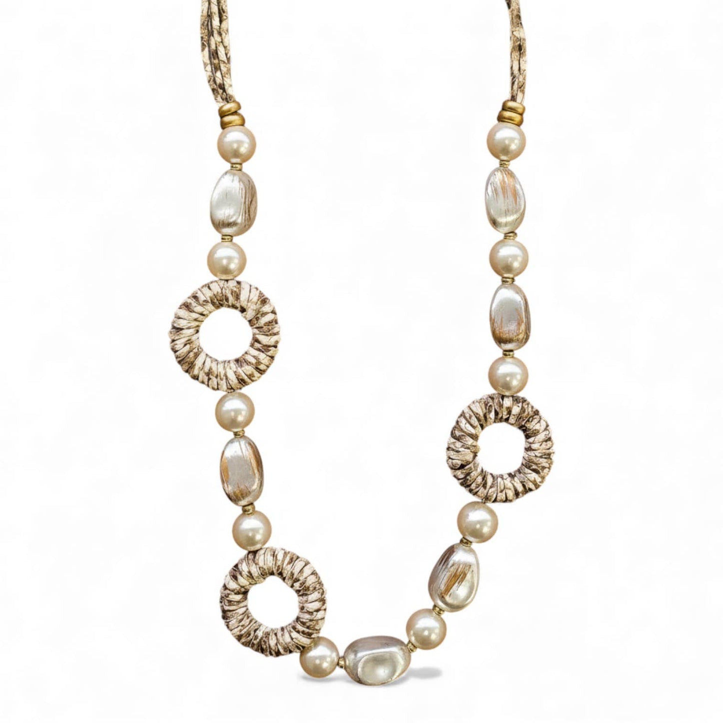 Western Cork & Pearl Necklace | Handmade Statement Jewelry by