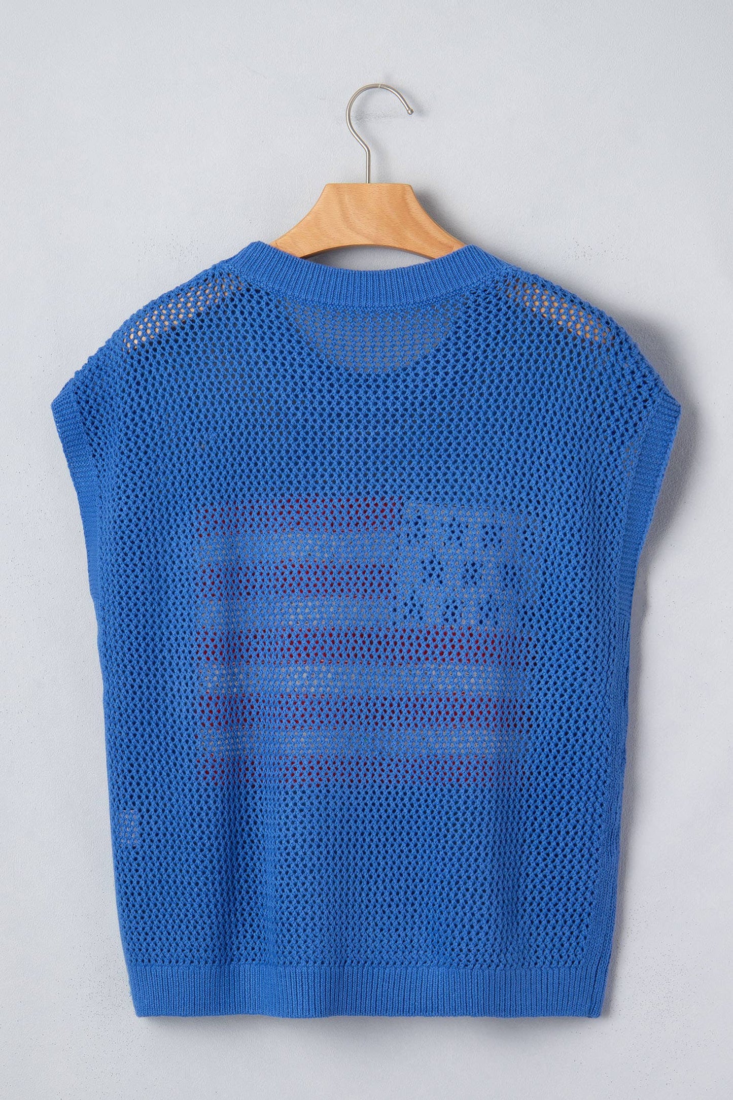 Spring Flag Graphic Short Sleeve Sweater Top (S-XL)