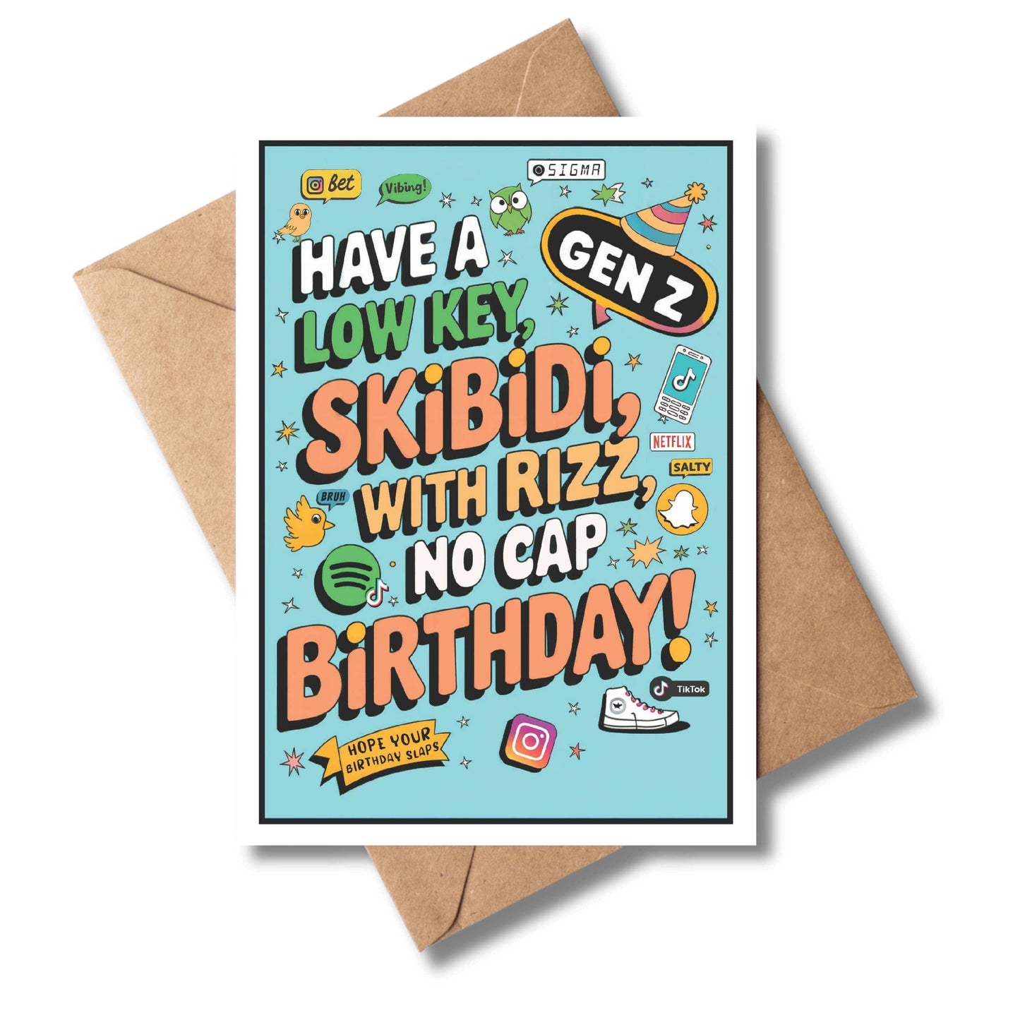 Funny Birthday Greeting Cards for Kids with Display (Gen Z)