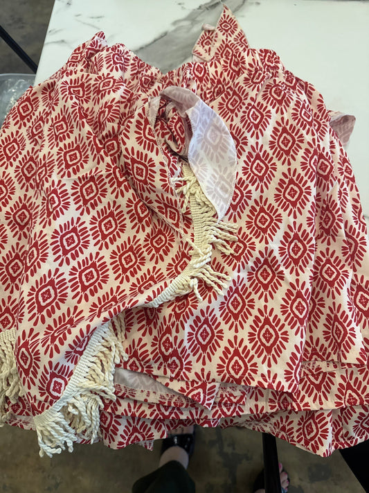 Red & Cream Skort