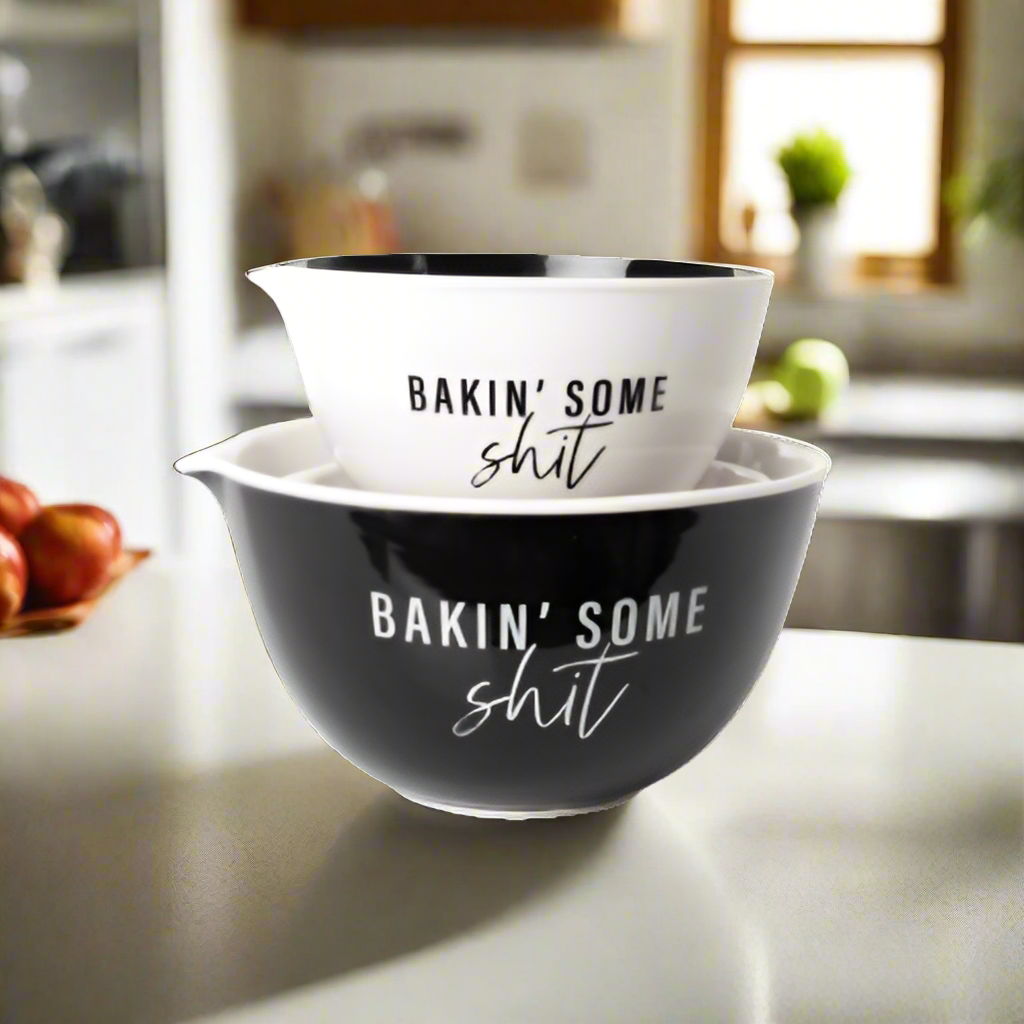 SALE Bakin Some Shit Mixing Bowl S/ 2