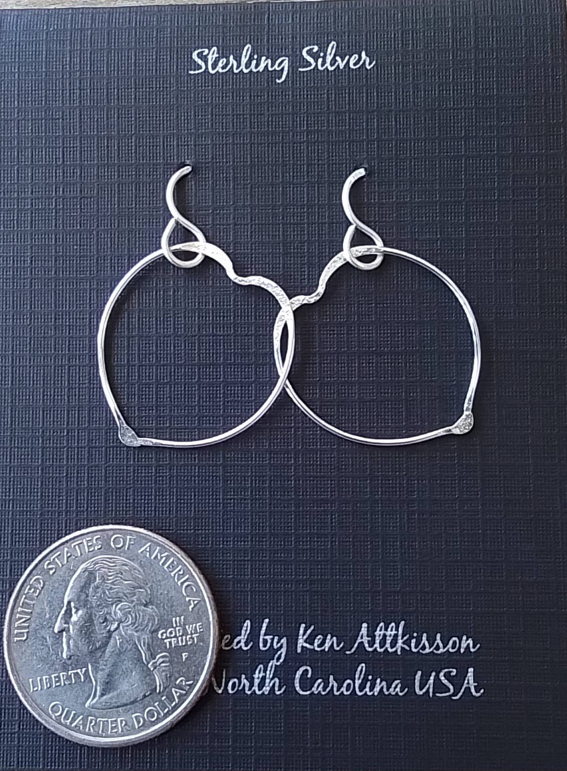 Sterling Silver Earrings Large Heart