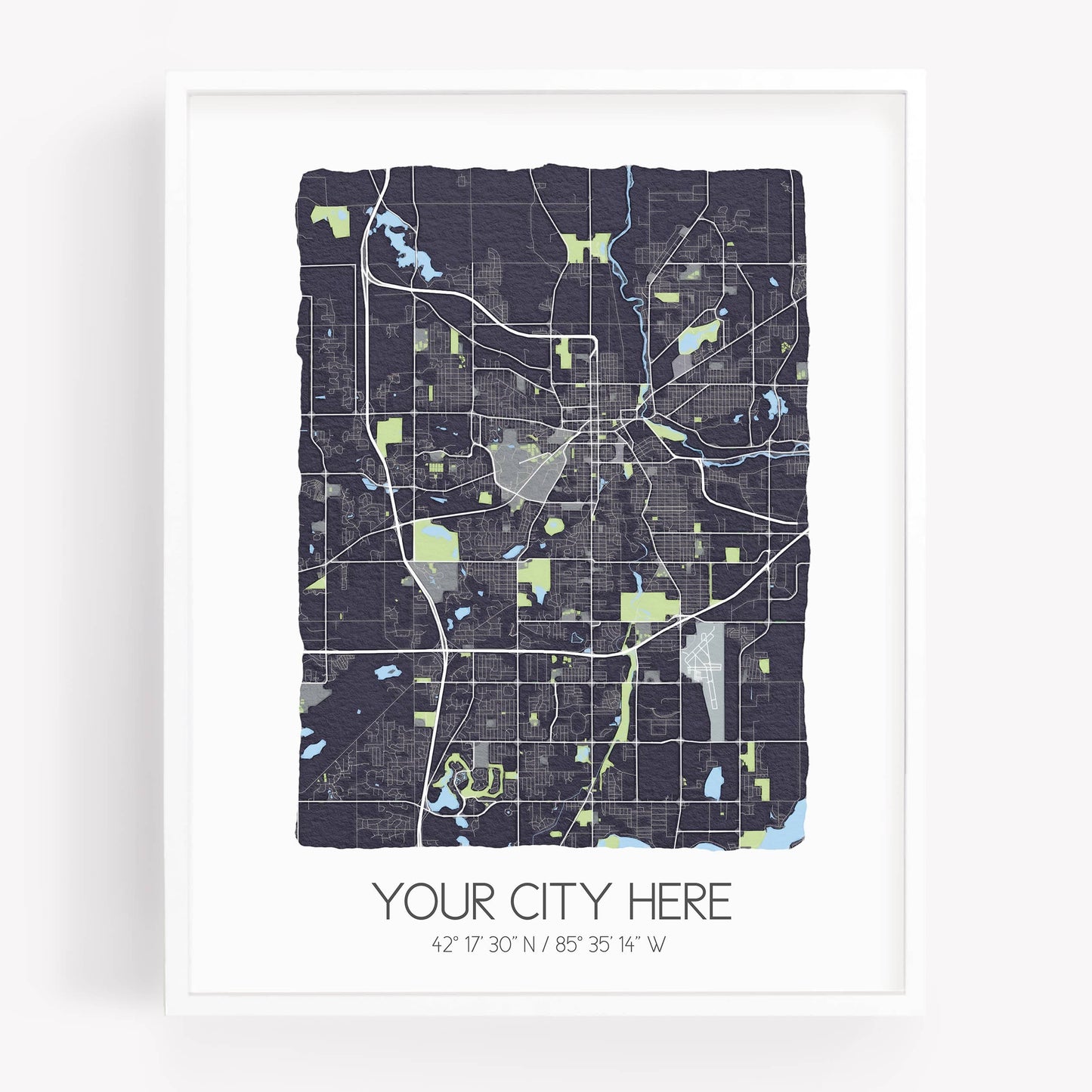 Wendell City Map Print -